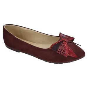 Ca408 3 Customized Suede Bowknot Sequin Flat Shoes Women’s Casual Daily Commute Shopping Date Shoes