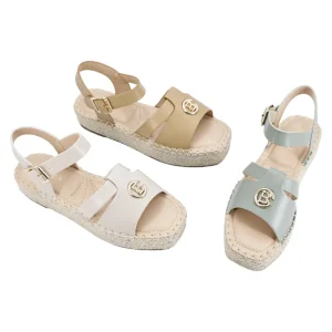 Ca459 2 New Arrival Comfortable Casual Lady’s PU Platform Open Toe Summer All Seasons Women’s Wedges