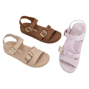 Ca473 1 Summer Flat Sandals Women’s Shoes Hook Loop Design Comfortable with Quality PU Upper Outsole