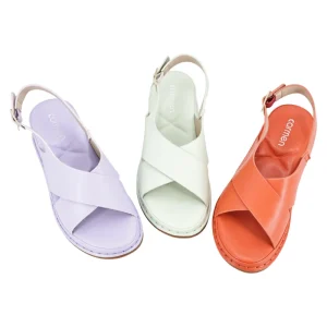 Ca492-3 Women’s Pointed Toe Open-Toed Ankle Strap Flat Sandals with Spring and Summer Vacation Commute Style Solid Color Flats