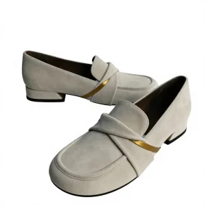 Casual Fashion Women’s Genuine Leather Loafers Comfortable Slip-On Design with Durable Rubber Outsole and Round Toe