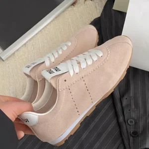 Casual Flat Shoes Custom Designer Genuine Leather Suede Sheepskin Loafers Lace Closure Sporty Walking Anti Odor