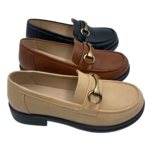 Casual High Quality Platform Women Loafer Shoes for Women Chain Detail