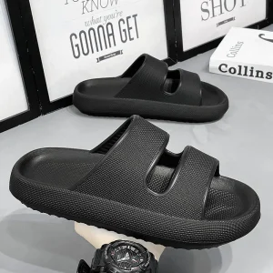 Casual Home Slippers Women Men Summer Soft EVA Sole Cool Couple Bathroom Light Weight Anti Slippery Breathable Comfortable