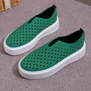 Casual Shoes 2025 Slip on Large Size Hollow Thick Sole Women’s Casual Shoes for Daily Commute