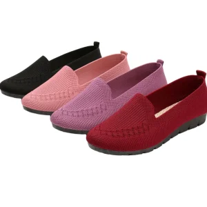 Casual Shoes New Autumn Fashion Soft Breathable Flying Knitting Flat Women’s Casual Shoes for Daily Wear