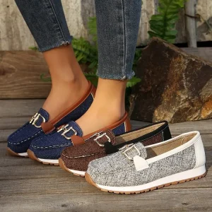 Casual Shoes Women’s Spring Autumn New Style Comfortable Retro Lazy Lady Shoes Sneaker Women’s Flat Bottom Shoes