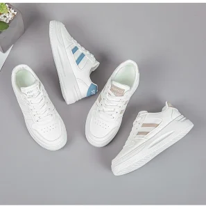 Casual Shoes Women’s Summer New Board Breathable Pu White Women Shoes