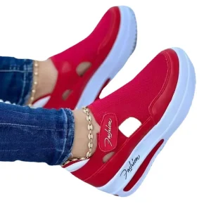 Casual Shoes for Women’s Flat Bottom Fly Knit Breathable Casual Mesh Shoes