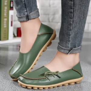 Casual Slip-on Dress Mule Loafers Slippers Women’s PU Leather Driving Shoes Outdoor Walking Style Shoes Lazy Loafer for Women