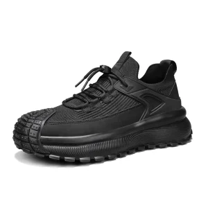 Casual Sneakers for Men and Women Black Stylish Sneakers Breathable Function Suitable for Walking in All Seasons