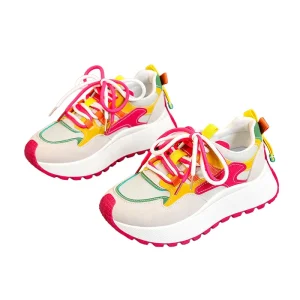 Casual Sports Shoes Winter Thick Soled Height Increasing Lace Up Women’s Sports Shoes for Outdoor Sports