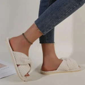 Casual Style Indoor Home Warm Memory Foam Slippers Slip on House Women’s Slipper