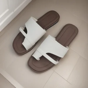 Causal Girls Trendy Flat Heel slippers Comfortable Lady’s Sandals Luxury Women’s PVC Sandals Fashionable Toe Style Sandals