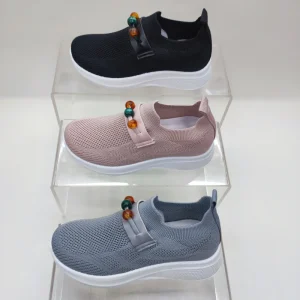 Chenxuan Women’s Walking Style Lightweight Breathable EVA Midsole Fly Knit Sneakers Summer Autumn Comfortable Casual Shoes