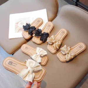 Children Slippers Summer Sandals Casual Flat Shoes Female Bowknot Casual Summer Shoes for Women Flip Flop Flats