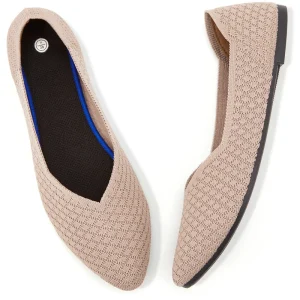 China Factory Anti-Slip Rubber Sole Mesh Office Ladies Flat Dress Shoes Women’s Summer Pointed Toe Black Casual Flats