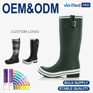 China Rubber Women’s Waterproof Rain Boots with Factory Direct Price