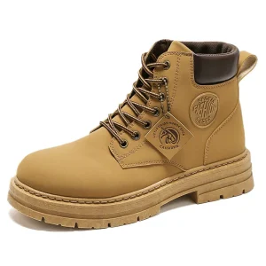 Classic Sturdy Rhubarb Boots Breathable Work Shoes British Style Outdoor Men Women’s Yellow Mar Boots