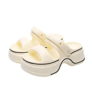 Classic Summer Clogs Unisex Anti Slippery Garden Flat Sandal Soft Eva Material Fashionable Design Women’s Summer Outdoor Slipper