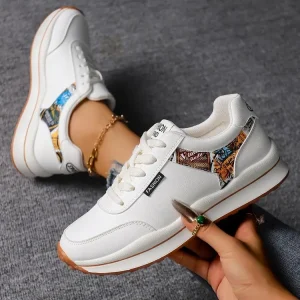 Color Block Women’s Sneakers Mesh Breathable Retro Skateboard style Casual Shoes Lightweight Casual Platform for Women