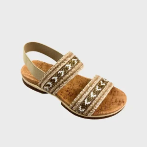 Comfortable Cork Women’s Arizona Sandals Natural Cork Insole Ethnic Style Hand woven Walking Sandals