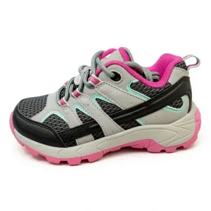Comfortable Fashion Women Hiking Shoes US 7 11 Grey Pink Color Block Design Non-slip Lug Sole MD TPR Outdoor Autumn Spring