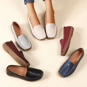 Comfortable Korean Style Spring Casual Women’s Slip-On Loafers & Flats Mother’s Day Shoes