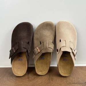 Comfortable Luxury Slippers Genuine Leather Retro Single Layer Women Mules Anti Slip Flat Cork Top Quality Premium
