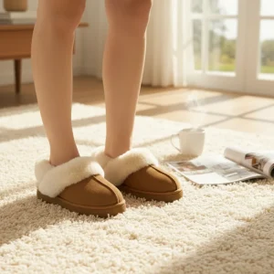 Comfortable Soft Thermal Warm Indoor Ladies Women’s Winter Closed Toe EVA Light Weight Platform for Home