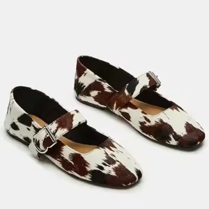 Comfortable Woman Work Square Toe Ballet Flats Casual Shoes