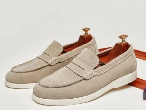 Comfy Moccasins Men’s Slip On Loafers Preppy Lightweight Breathable Comfort Outdoor Flats Non Slip Driving Casual Walking Shoes