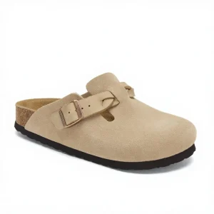 Cork Clogs Boston Style Unisex Suede Leather Slippers Comfortable Lightweight OEM Factory Custom Logo Cowhide Upper Lining Shoes
