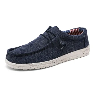 Couple Loafers Trendy Casual Summer Shoes Men’s Women’s Canvas Slip Ons Lazy One Legged Design Light Jute Rubber