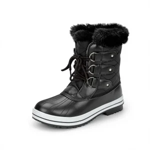 Cross Border Plus Size Winter Snow Boots Mid Top European American Style Flat Sole Women’s Plastic Boots Manufacturer
