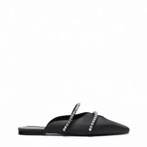 Custom Casual Flats Mules V Mouth Shining Rhinestone Heels Women’s Espadrilles Flats for Girls Summer Office Wear