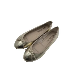 Custom Cotton Fabric Women’s Pointed Toe Flat Ballet Shoes Slip-On Bow Summer