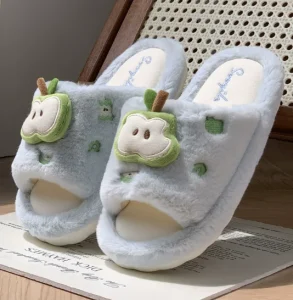 Custom Cross Border Popular Santa Elk Slippers Winter Indoor Slippers Plush Slipper