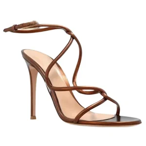 Custom Fashion Sexy Round Toe Ladies Sandal With Heel Ankle Strap High Stiletto Heel Women’s Wedding Sandal