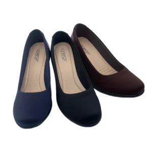 Custom Female Casual Breathable Anti Slippery Soft Flexible Chunky Mid high Heels Shoes For Women Summer Autumn Winter