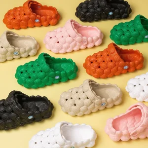 Custom Female Cute Lychee Bubble Slippers EVA Casual Outdoor Women’s Man Summer Couple Baotou Sandals
