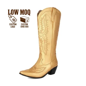 Custom LOGO Stylish Mexican Pointed Toe Western Cowgirl Cowboy Boots for Boutique Festival Season