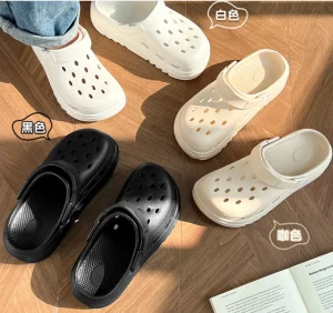 Custom Logo Soft Garden Casual Platform Clogs Beach Sandal Mules White EVA Spring Summer Autumn Anti Slip Light Weight
