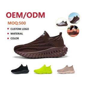 Custom Men Sporty Casual Running Shoes Breathable Mesh Upper Shock Resistant OEM ODM New High Quality Lightweight Slip On