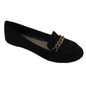 Custom Multi-colored Microfiber Cloth Boat Shoes Loafers Women Mocassin Casual Flat Shoes with Chain Buckle
