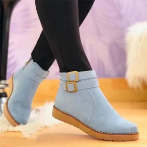 Custom New Style Women’s Boots Winter High Quality Ankle Boots Premium Belt Buckle Plus Size Short Boots