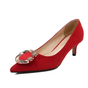 Custom Pointed Toe Women Fashion Dress Shoes Timeless Style Slip On Casual Low Stiletto Heel Shoes