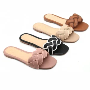 Custom Sandals Summer Woven Contrasting Color Lightweight Women’s Slippers Sandals