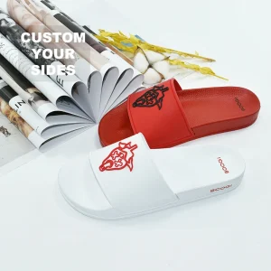 Custom Soft Women’s & Men’s Fashion PVC 3D Rubber Beach Slippers Waterproof Canvas Fur Sandals with Custom Logo