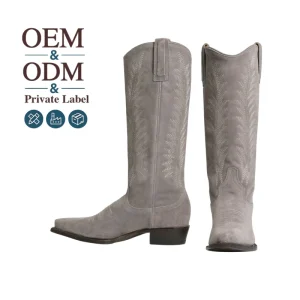 Custom Suede Textured Western Boots for Music Festival Women Boho Style Trendy Outdoor Walking Wear